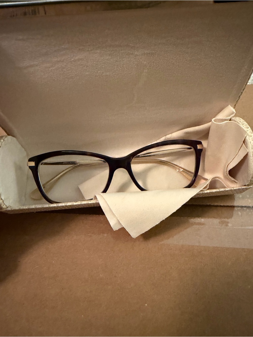 Jimmy Choo Women's Black Eyeglasses - Classic Rectangular Frame - Picture 8 of 9